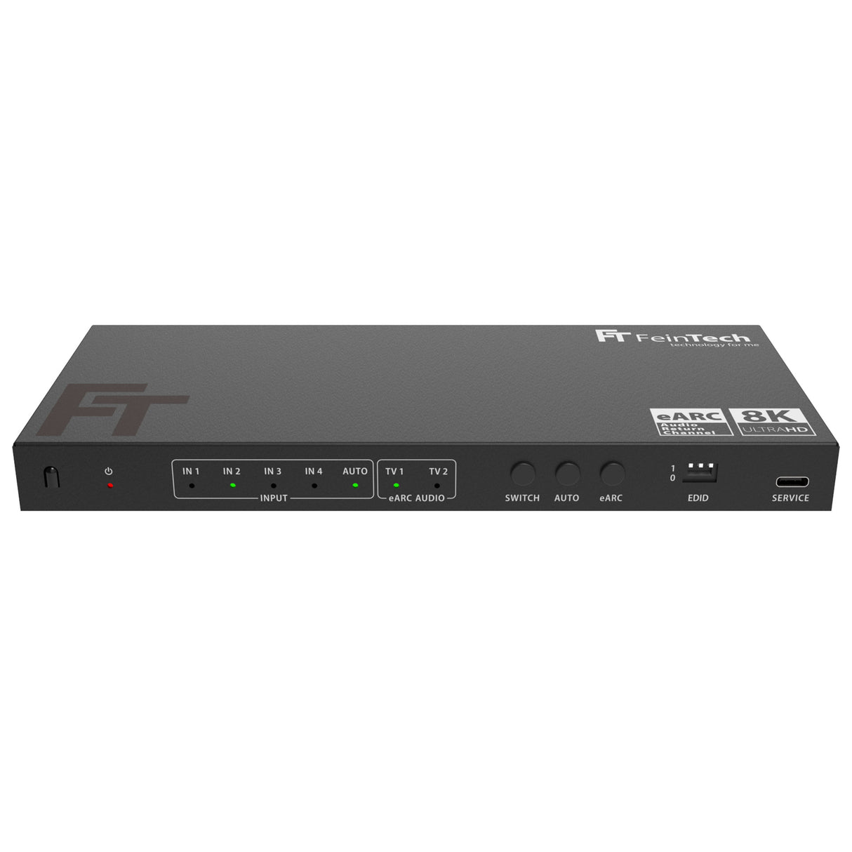 AX341 HDMI 2.1 eARC Splitter Switch 4 In 2 Out + Audio Extractor to eARC-Soundbar, Optical & AUX