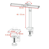 LTL00310 LED Schreibtischlampe mit Klemmfuß 50 cm weiß/silber