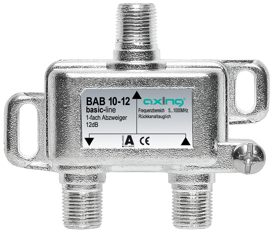 BAB 10-12 1-fach Abzweiger | 12dB | F-Anschluss | 5…1006 MHz