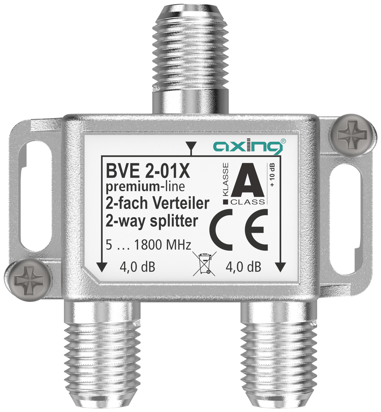 BVE 2-01X 2-fach Verteiler | 4 dB | 5 … 1800 MHz | Bauform 01