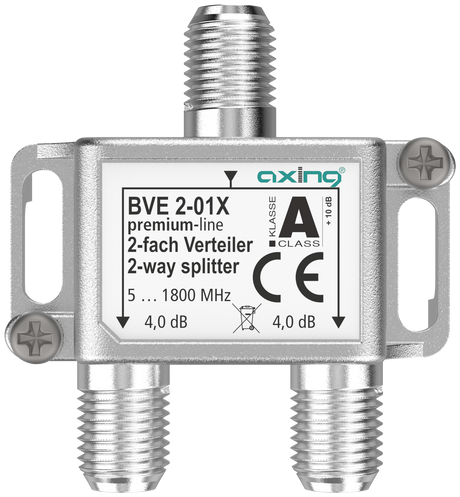 BVE 2-01X 2-fach Verteiler | 4 dB | 5 … 1800 MHz | Bauform 01