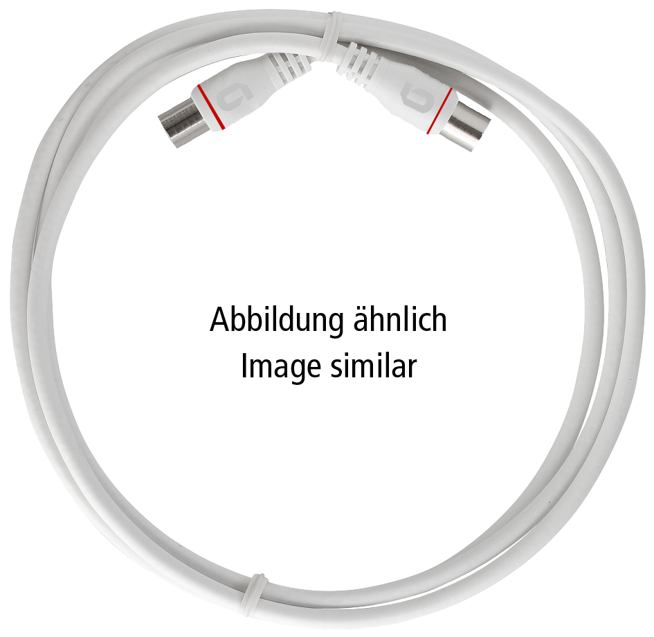 EAK 101-80 Endgeräteanschlusskabel F | axiale Stecker | Quickfix | 4-fach geschirmt | 1,00 m