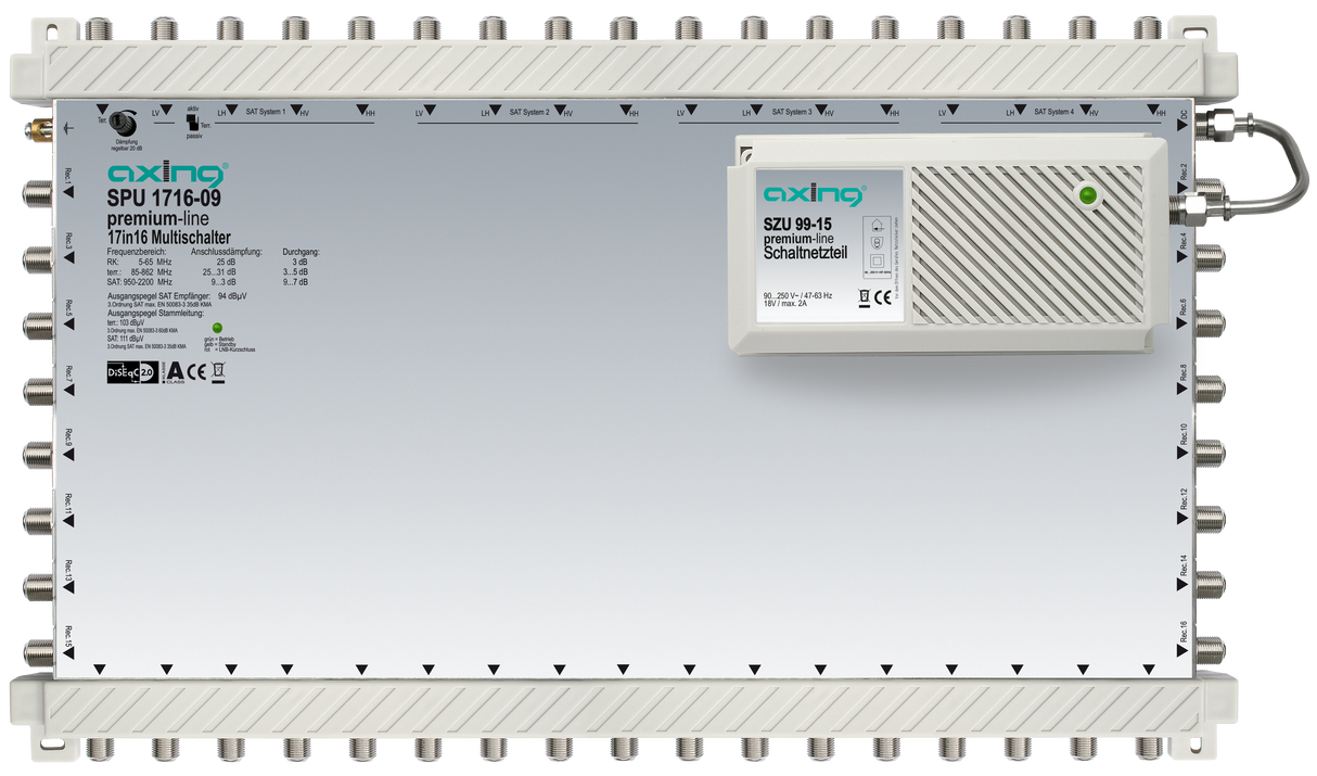 SPU 1716-09 Multischalter | 17/16 | mit absetzbarem NT | KaskadeausgÃ¤nge