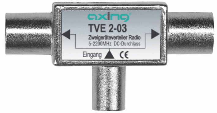 TVE 2-03 Radio-Zweigeräteverteiler | 0.1-2200MHz | DC-Pass