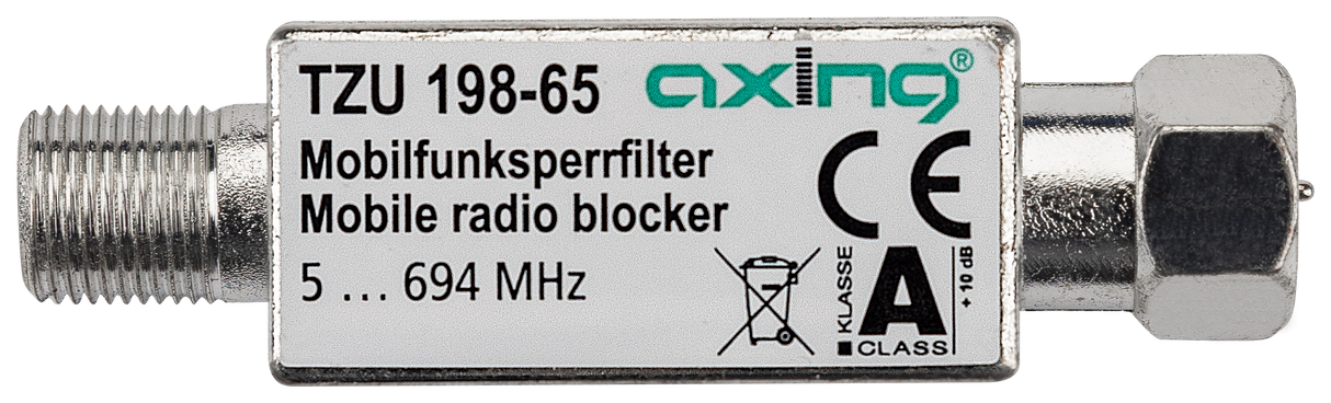 TZU 198-65 Mobilfunksperrfilter 5 … 694 MHz