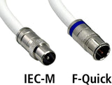 SKK00503 Koaxialkabel | 5m | F-Quickfix auf IEC | weiß