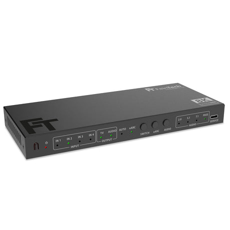 SW411 HDMI 2.1 Switch 4 In 1 Out mit HDMI Audio Extractor (HDMI-Audio | Toslink | AUX)