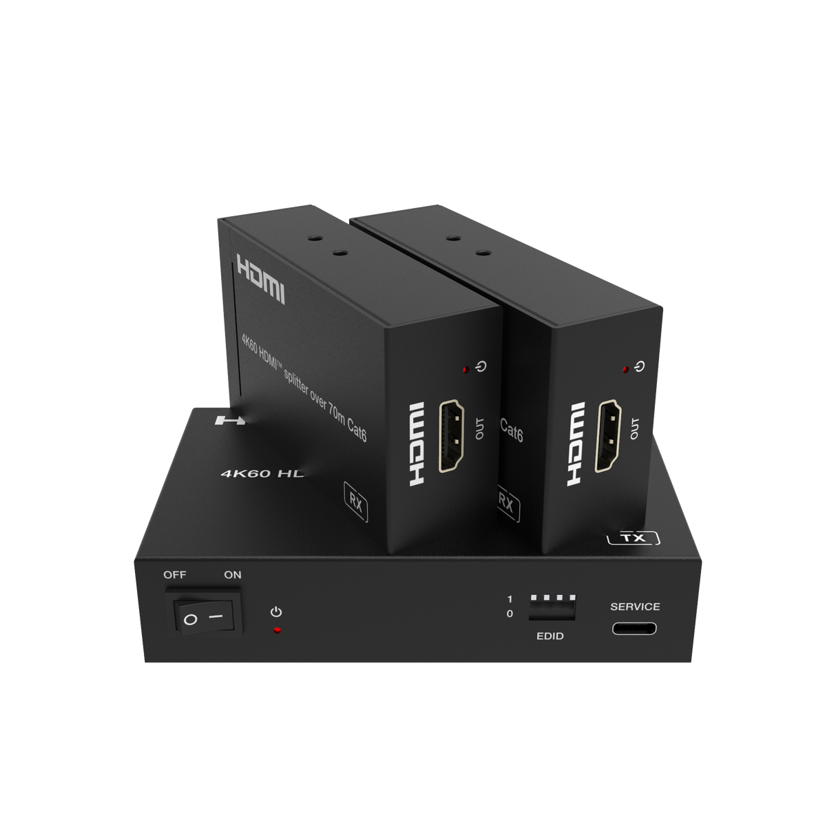 SX230 HDMI 2.0 Splitter 1 In 2 Out over Lan Extender 60m | Loop Out | 4K 6Hz | POC