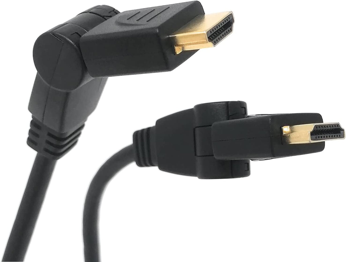 VMI10401 HDMI-Kabel 19pol., 360° drehbar, 1,0m vergoldeter Stecker, sw, lose