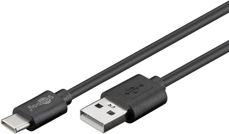 Goobay 55467 USB 2.0 Kabel USB-C auf USB A | schwarz 0.5 m