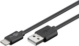 Goobay 55468 USB 2.0 Kabel USB-C auf USB A | schwarz 1.8 m