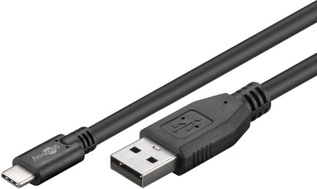 Goobay 55469 USB 2.0 Kabel USB-C auf USB A | schwarz 3 m