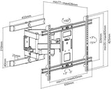 Goobay 49932 TV-Wandhalterung Pro FULLMOTION (L) für Fernseher von 37-Zoll bis 70-Zoll (94-178 cm) | vollbeweglich (schwenkbar und neigbar) bis 60kg