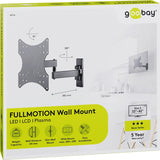 Goobay 49714 TV-Wandhalterung Basic FULLMOTION (S) für Fernseher von 23-Zoll bis 42-Zoll (58-107cm) | vollbewegliches Doppelarmgelenk (schwenkbar und neigbar) bis 15kg