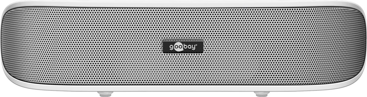 Goobay 95122 SoundBar Stereo-Lautsprecher mit Plug & Play und AUX-Eingang | weiß